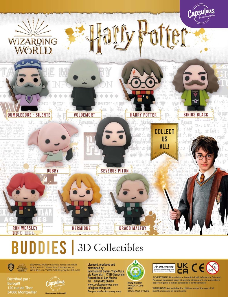 Figurines Harry Potter Buddies en Capsules 65mm