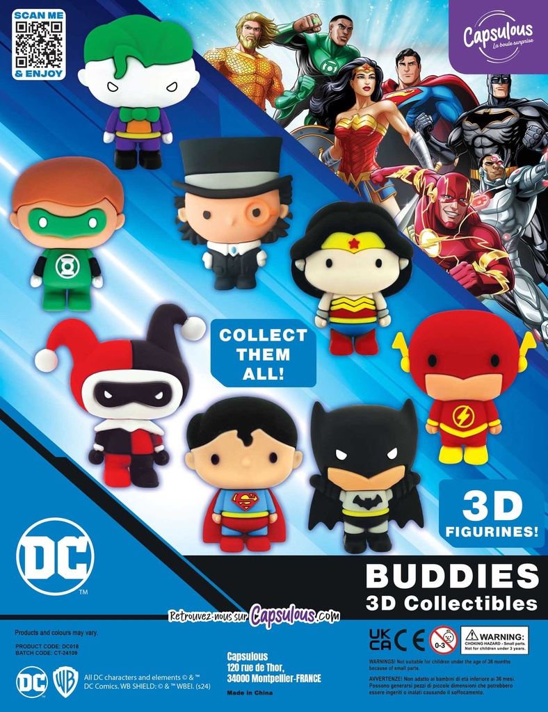 Figurines DC Comics Buddies en Capsule 65mm