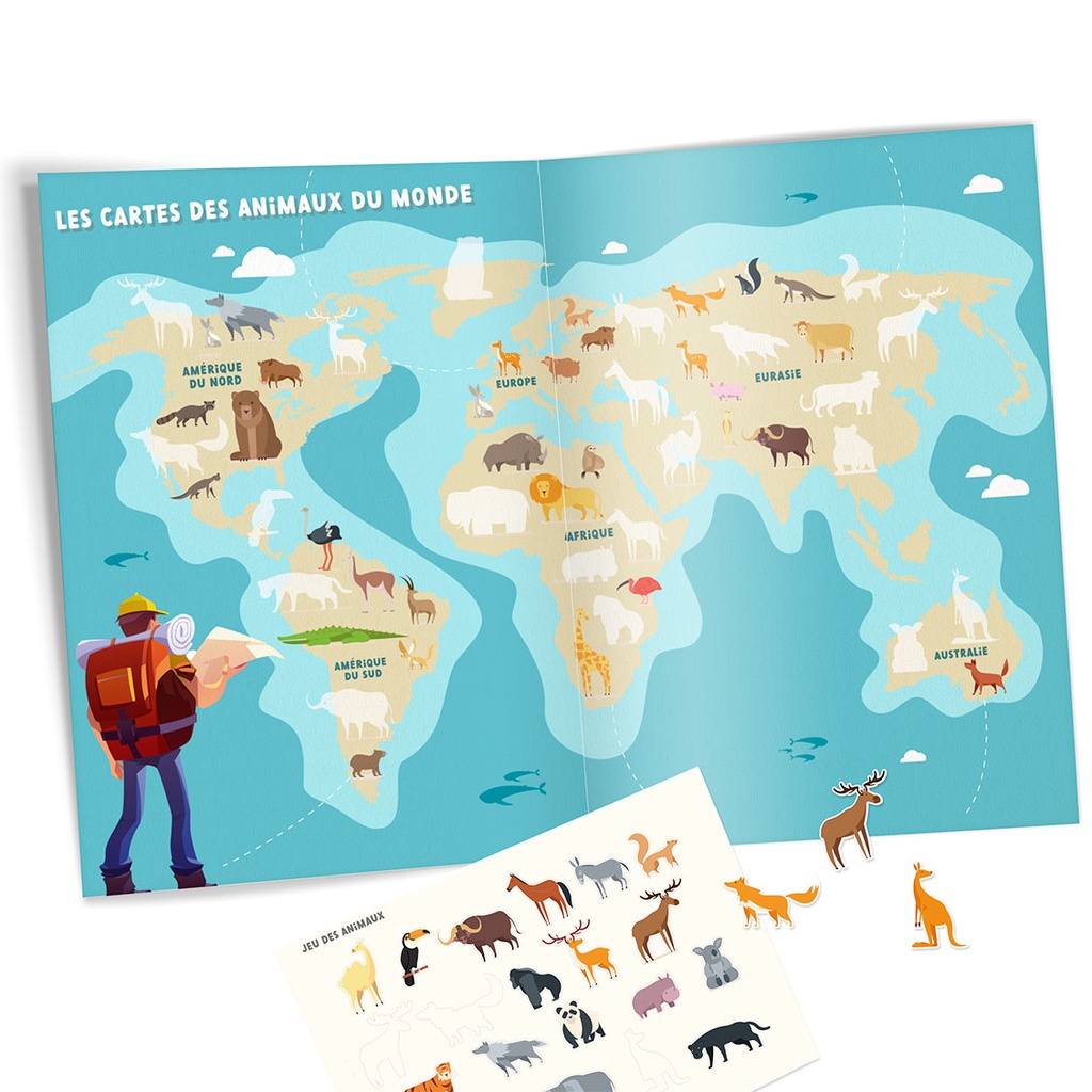 livrets 8 pages avec 1 page stickers - 2 designs