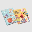livrets 8 pages avec 1 page stickers - 2 designs