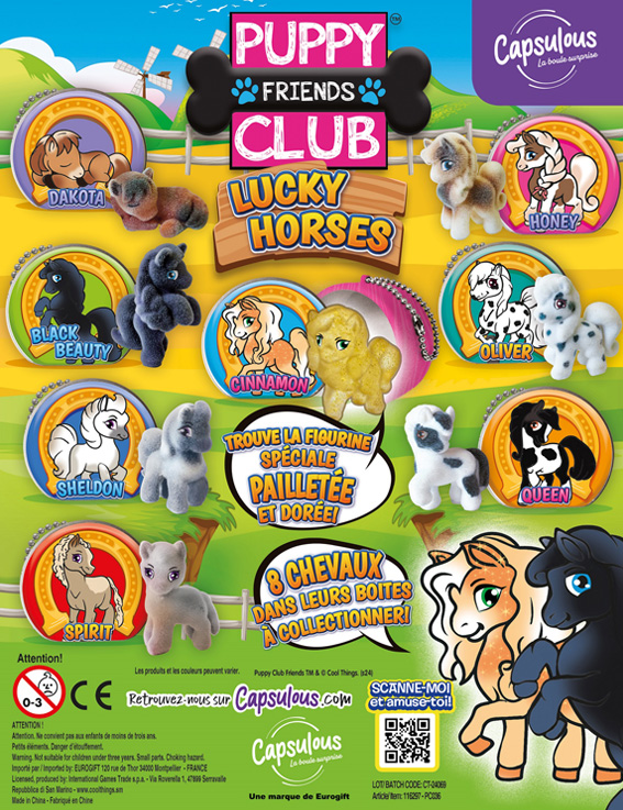 PUPPY CLUB LUCKY HORSES- CAPS 50MM