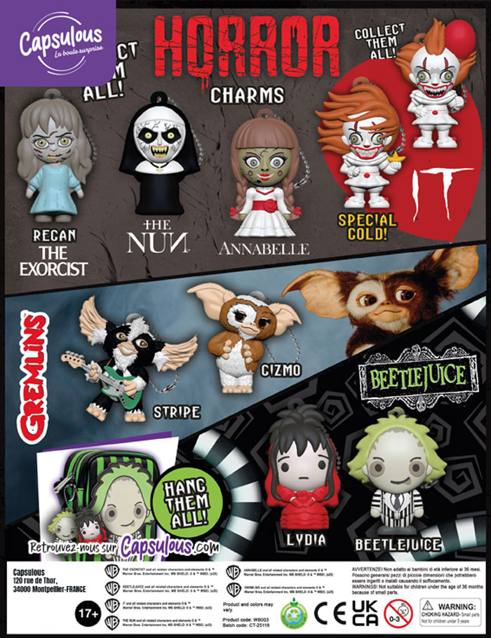 HORROR CHARMS CAP 65MM