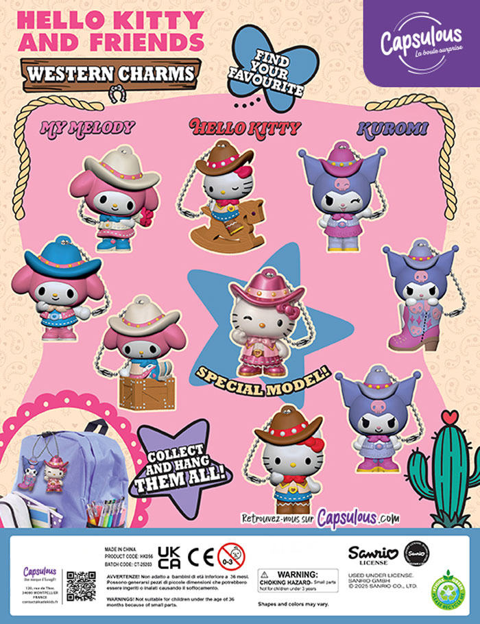 Hello Kitty Western Charms - Capsule 65mm
