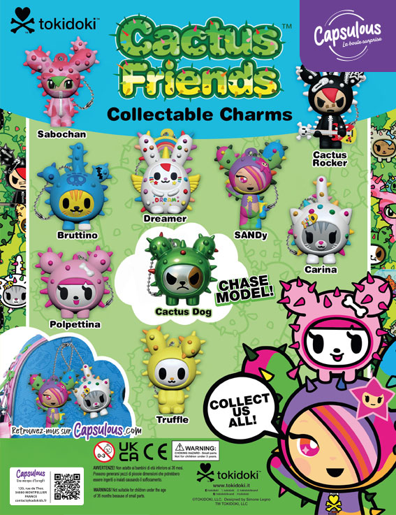 Tokidoki Cactus friends Charms - Capsule 65mm