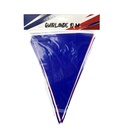 Guirlande de 20 fanions 20 x 30cm bleu blanc rouge 10 mètres