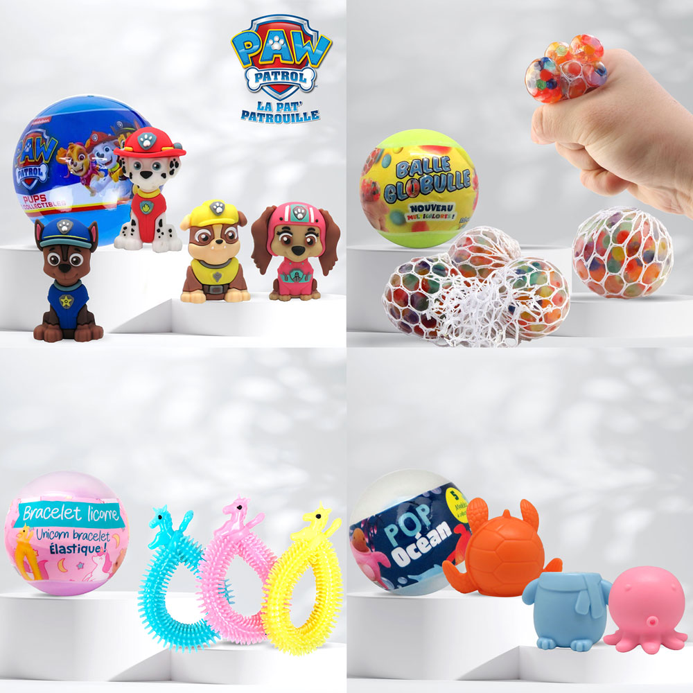 Pack Start & Cash (Bleu et Blanc) - Distributeur + 350 Jouets Capsules Clé en Main
