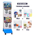 Pack Start & Cash (Bleu et Blanc) - Distributeur + 350 Jouets Capsules Clé en Main