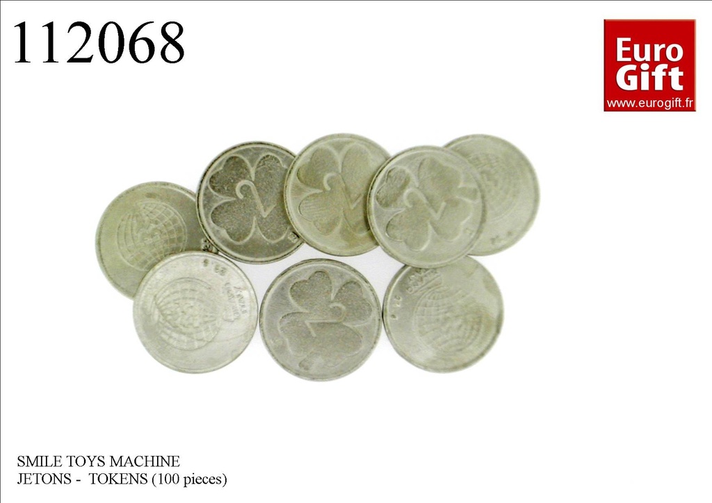 100 Jetons 2€ pour distributeurs automatiques