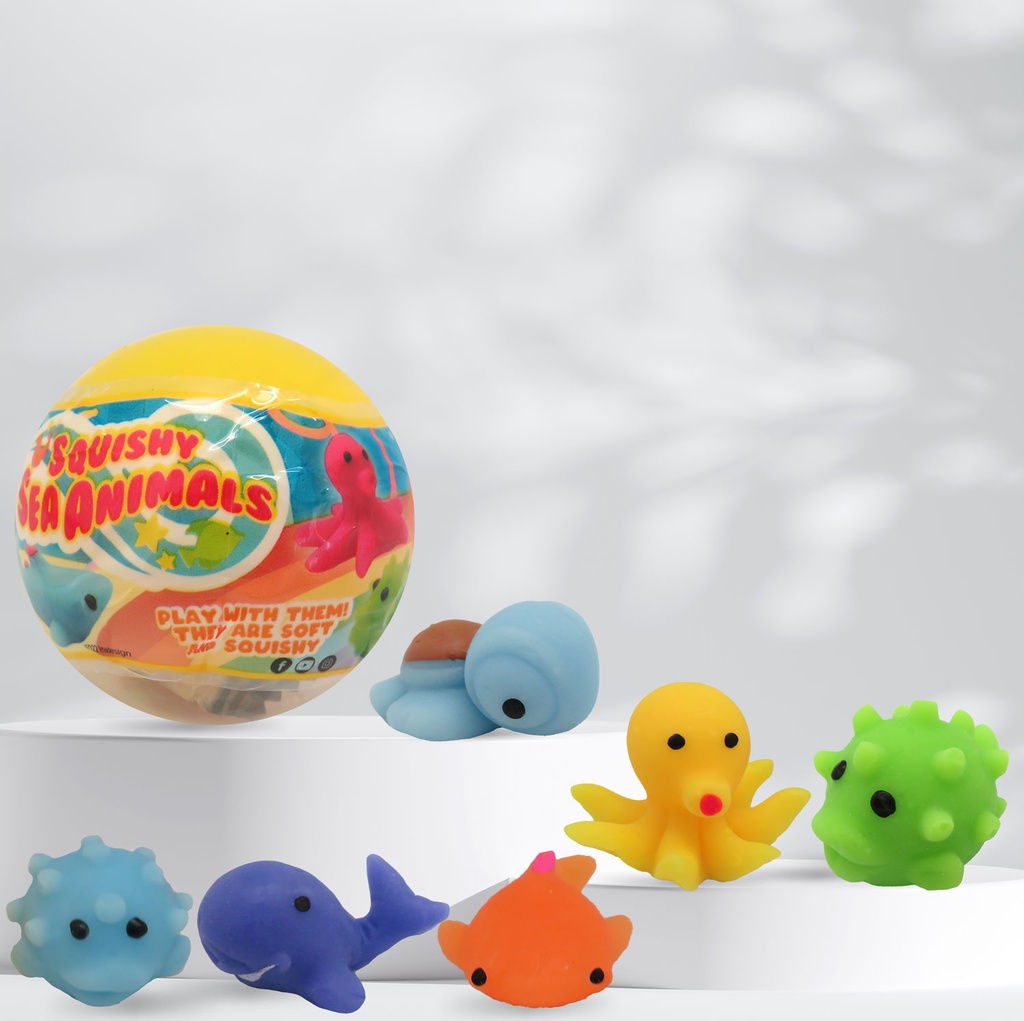 Mochi Squishy sea animals caps 50mm  COL. 2