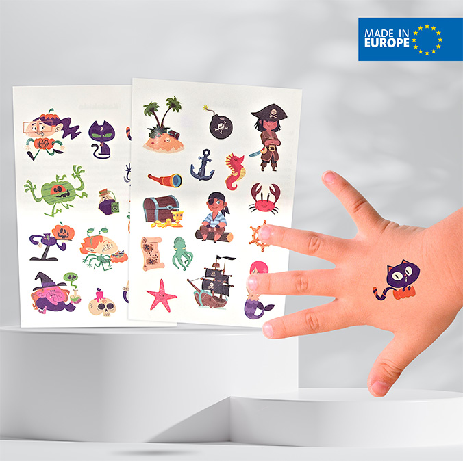 Tatouages Pirates & Halloween (2 planches)