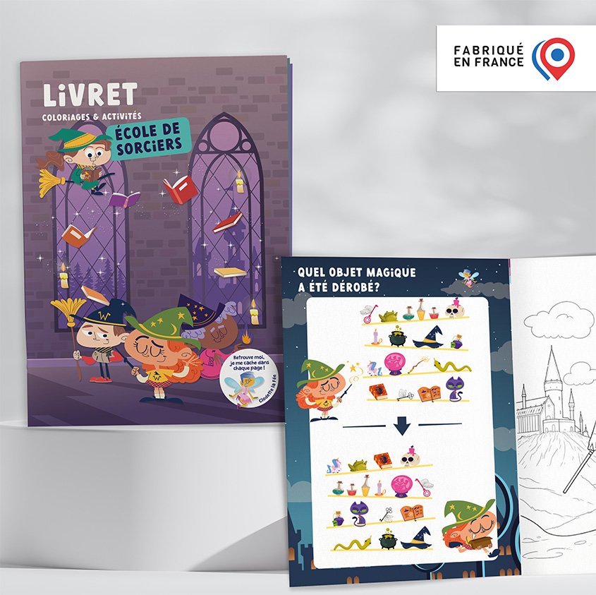 Livret de Coloriages et Activités 8 pages - sorciers