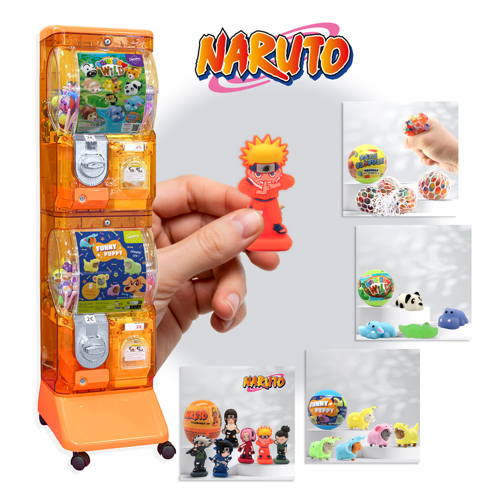 Pack Start & Cash (Orange) - Distributeur + 350 Jouets Capsules Clé en Main