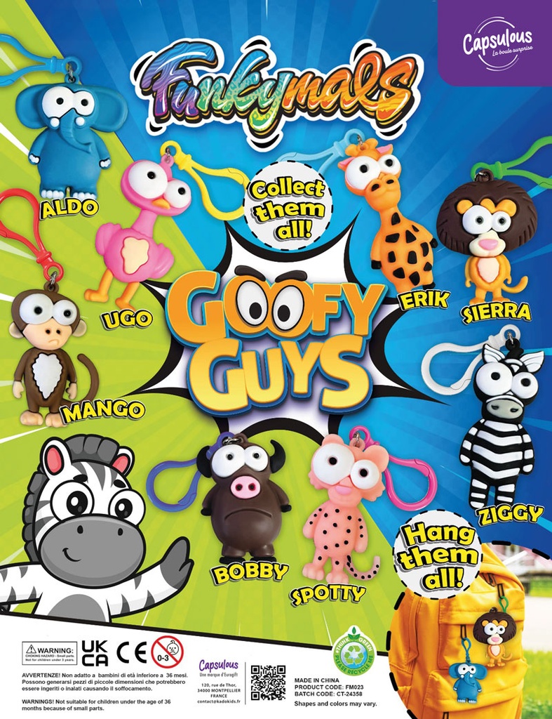 Funkymals Goofy Guys- Capsule 65mm