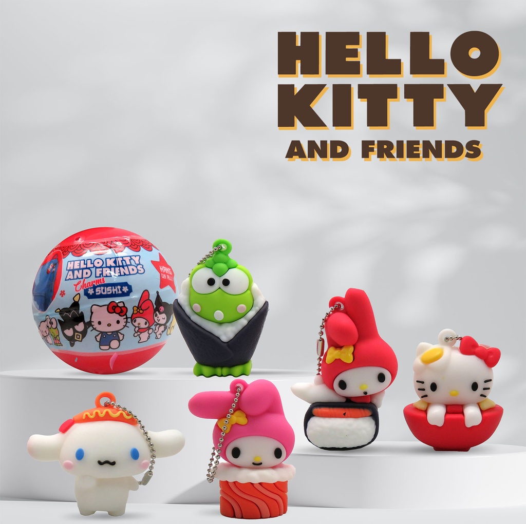 Hello Kitty Sushi Charms- CAPS 50MM