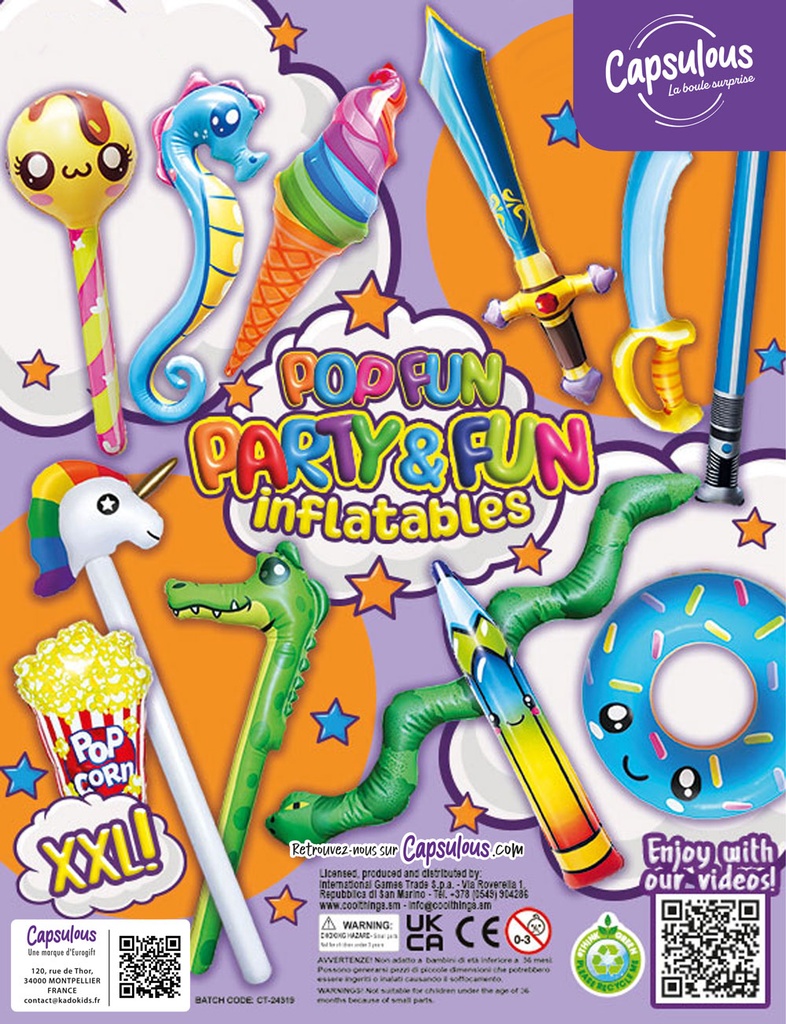 Gonflables PARTY & FUN- 90MM CAPS