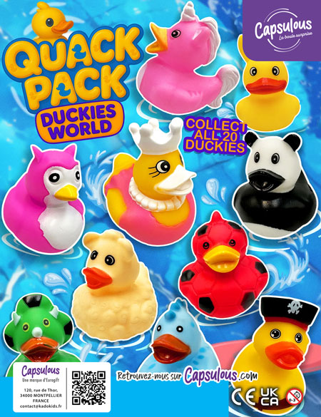 Quack pack duckies world en capsule de 90mm