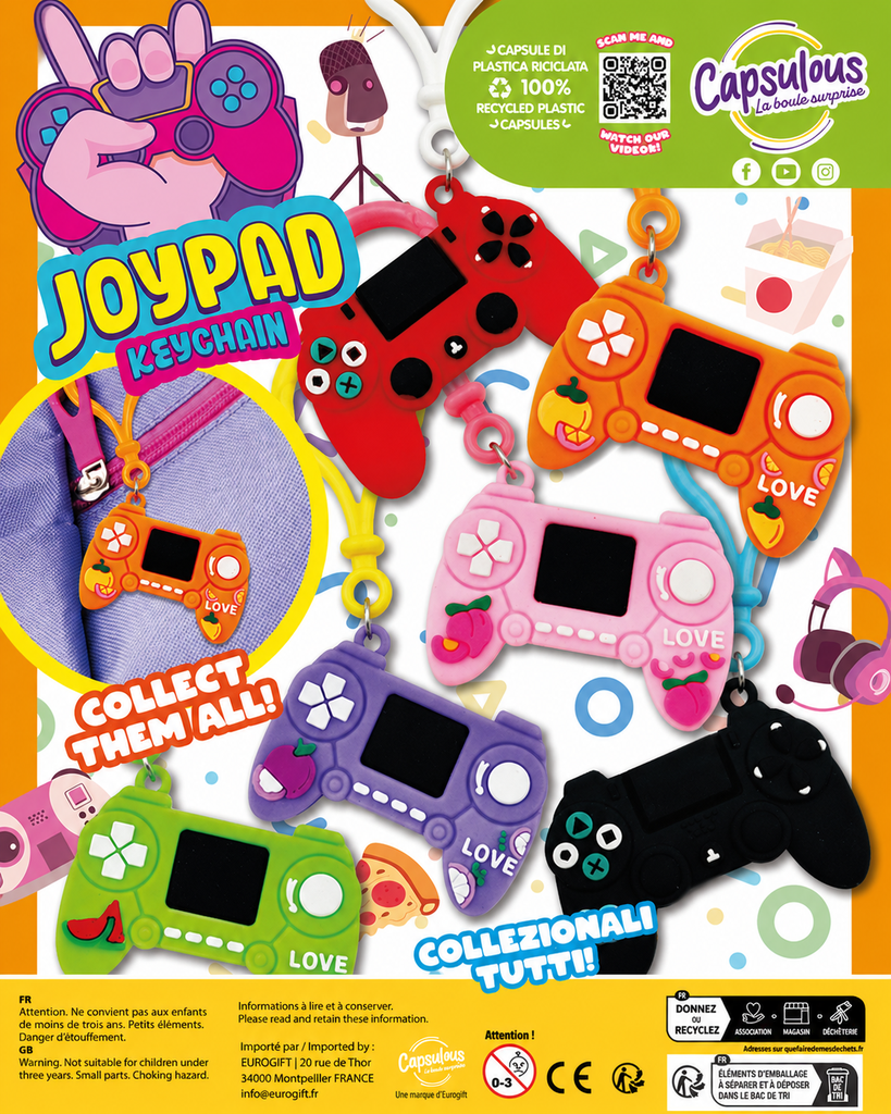 Joypad Keychain - Caps 55mm