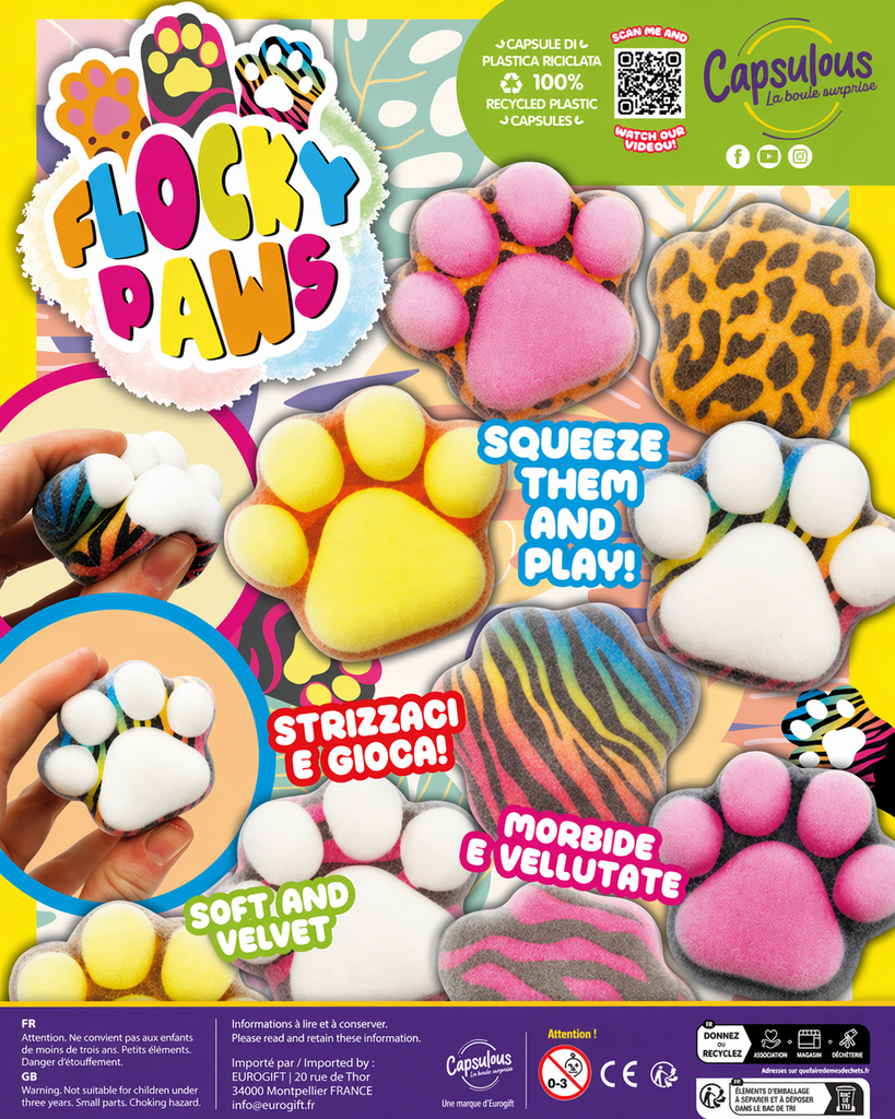 Flocky Paws - Caps 65mm