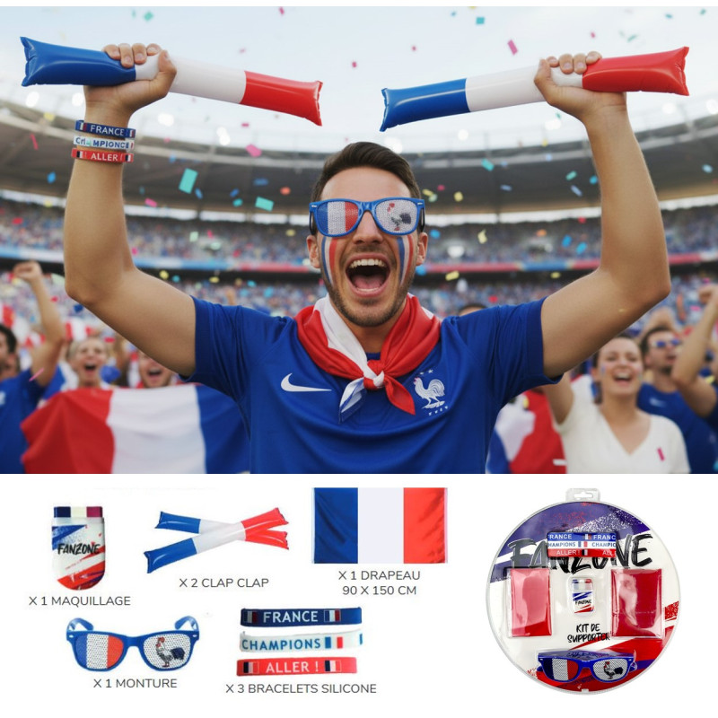 Kit supporter Bleu Blanc Rouge