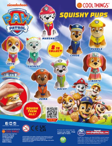PAW PATROL SQUISHY PUPS - cap 65MM