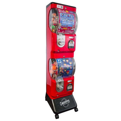 [540RN22] Distributeur Capsulous de Jouets en Capsules - Rouge/Noir