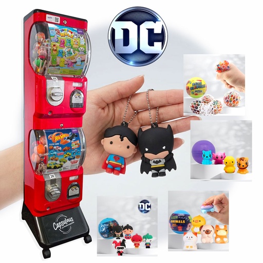 [PACK0004] Pack Start & Cash (Rouge et Noir) - Distributeur + 350 Jouets Capsules Clé en Main