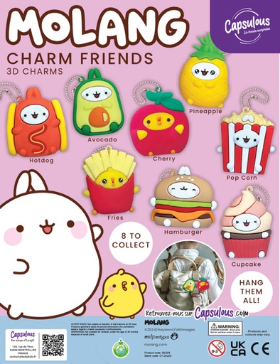 [116359] Molang charm friends- Capsule 50mm