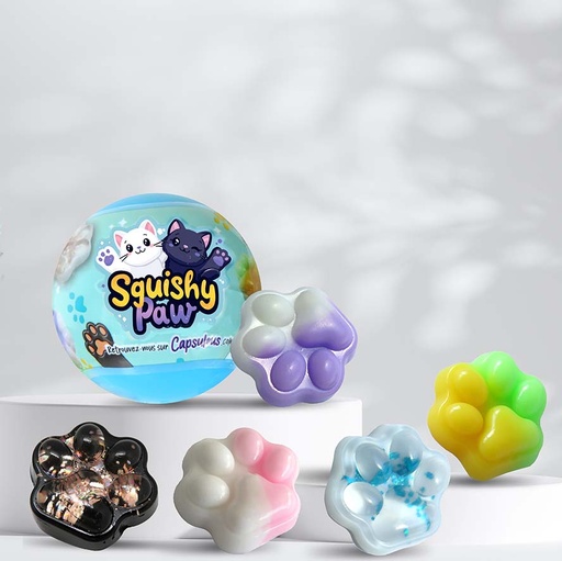 [116364] Mochi Pattes de chats mix 8 designs Squishy paws - Caps 50mm
