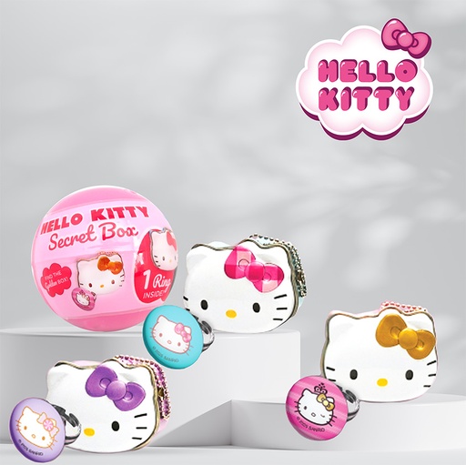 [116374] Bague & Boite Charms Hello Kitty (Secret Box) - Capsule 50mm
