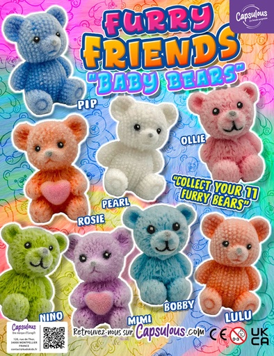 [116419] Furry Friends baby bears - 50mm