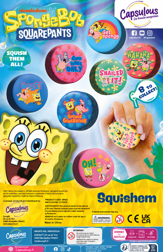 [116426] BOB l'éponge Squishem - cap 50MM