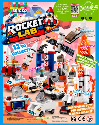 [116445] BRICKO ROCKET LAB - Capsule 65mm